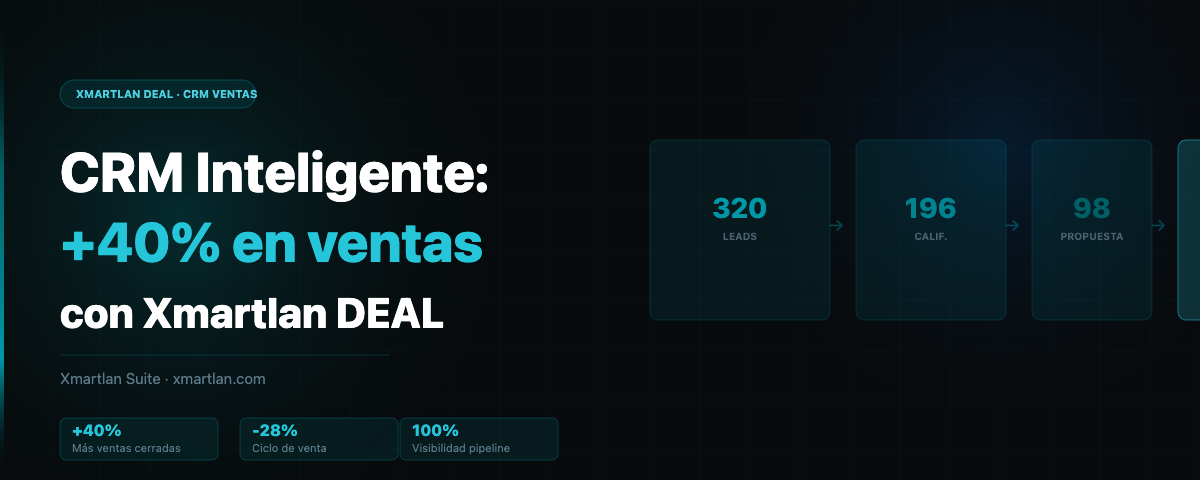 CRM Xmartlan DEAL — Cómo incrementar ventas un 40% con CRM inteligente integrado al ERP